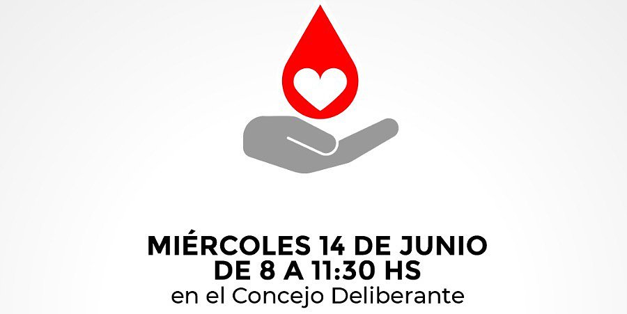 14 de junio Día de las personas Donantes: Se realizará una colecta de sangre en el edificio del Concejo