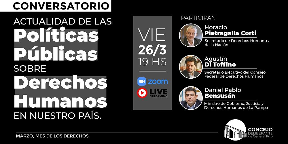 El Concejo impulsa este viernes una charla sobre derechos humanos con la participación de funcionarios nacionales y provinciales